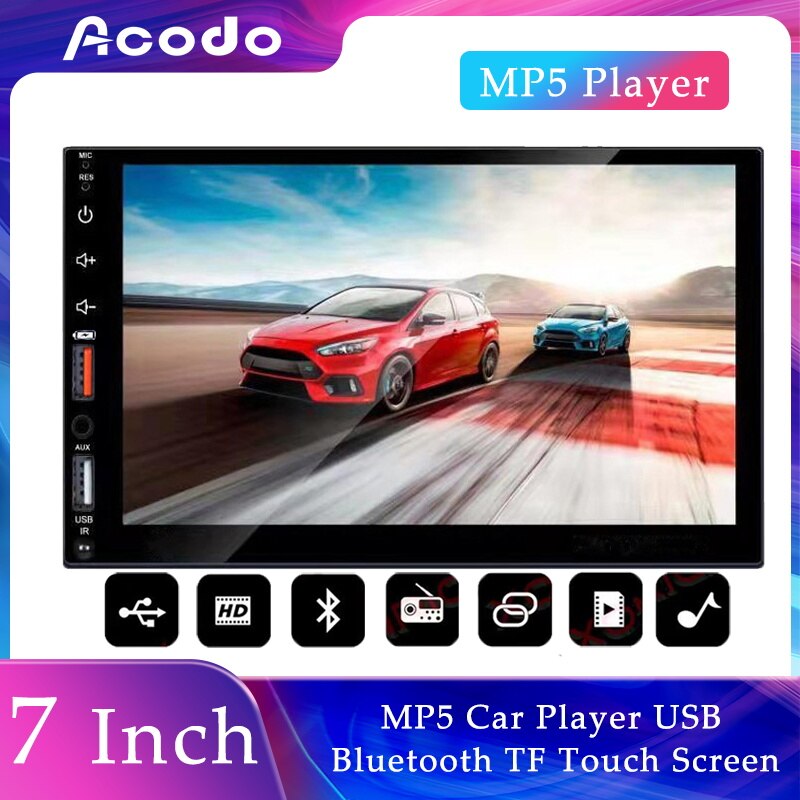 Acodo-Ecran Tactile HD pour Voiture, Puzzles, Lecteur MP5, USB, Bluetooth, Carte TF, 7 Pouces n° 1