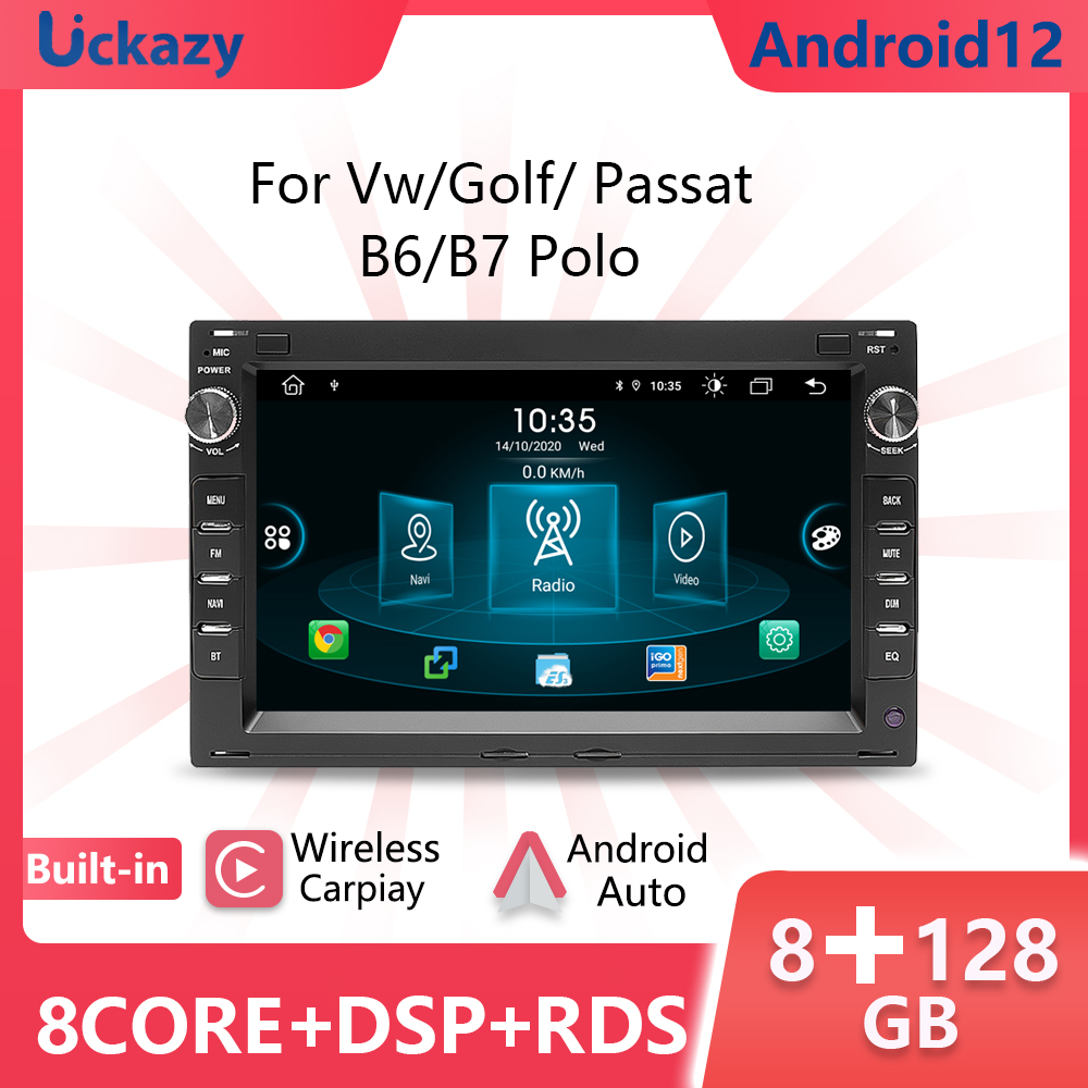 Uckazy â€“ autoradio multimÃ©dia Android 12, GPS, stÃ©rÃ©o, 2 Din, pour voiture VW PASSAT B5, MK4, MK5, SHARAN, Jetta, Bora, Polo, TRANSPORT T5, CITI, CHICO n° 1