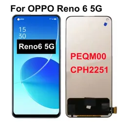 Ensemble Ã©cran tactile LCD, TFT 6.43 pouces, pour OPPO Reno6 5G, CPH2251