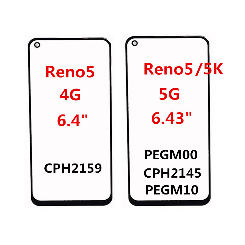 Ã‰cran avant Reno5 pour OPPO Reno Z K5 K3 2 2Z 3 4 SE 5 Lite 6 4G 5G, Ã©cran tactile LCD, verre, piÃ¨ces de rechange, OCA n° 5