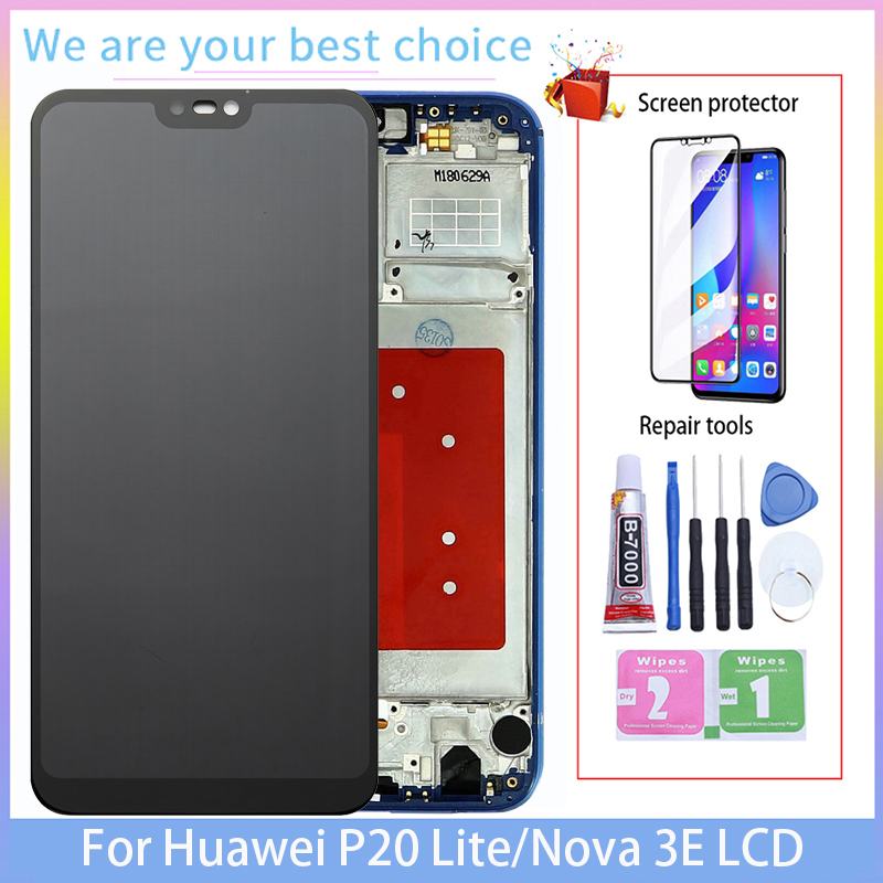 Ensemble Ã©cran tactile LCD de remplacement, 5.84 pouces, pour Huawei P20 Lite Nova 3E NETL00 ANELbronchP20Lite, original n° 1