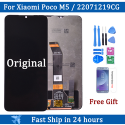 Numériseur d'écran tactile d'affichage à cristaux liquides d'origine pour Xiaomi Pheadphones M5, pièces de rechange pour POCO M5, 22071219CG, 6.58