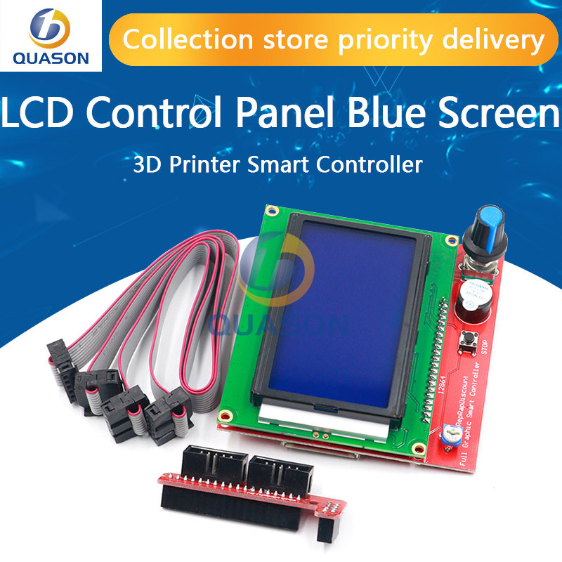 ContrÃ´leur intelligent pour imprimante 3D, 1.4 LCD 12864, panneau de commande, Ã©cran bleu n° 1