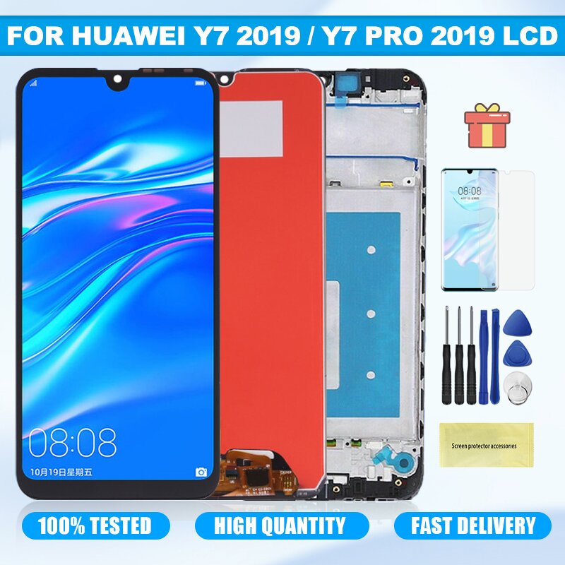 100% Original LCD Pour Huawei Y7 2019 DUB-LX1 DUB-LX3 LCD Ã‰cran Tactile Digitizer Pour Huawei Y7 Pro 2019 DUB-LX2 LCD PiÃ¨ces n° 1