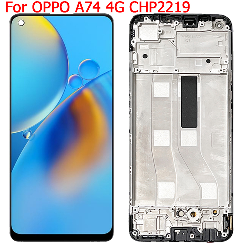 Ã‰cran tactile LCD avec cadre pour OPPO A74, piÃ¨ces d'origine, 6.43 pouces, 4G, CPH2219 n° 1