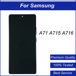 Ã‰cran tactile LCD AMOLED de remplacement avec chÃ¢ssis, pour Samsung Galaxy A71 A715 A716, original et reconditionnÃ© small picture n° 1