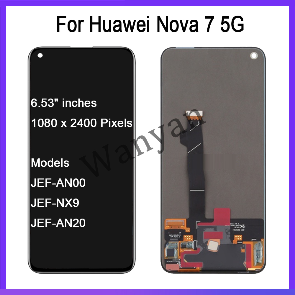 Ã‰cran Tactile LCD OLED de Remplacement, 6.53 Pouces, pour Huawei Nova 7 5G, Original n° 2