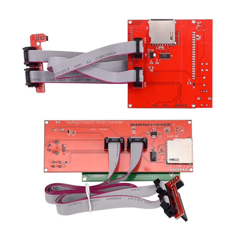 Hovoge64-Panneau de commande LCD 2004, Ã©cran d'affichage pour imprimante 3D, circuit imprimÃ©, contrÃ´leur intelligent rampes 1.4 + carte de commutation + cÃ¢ble LCD n° 2