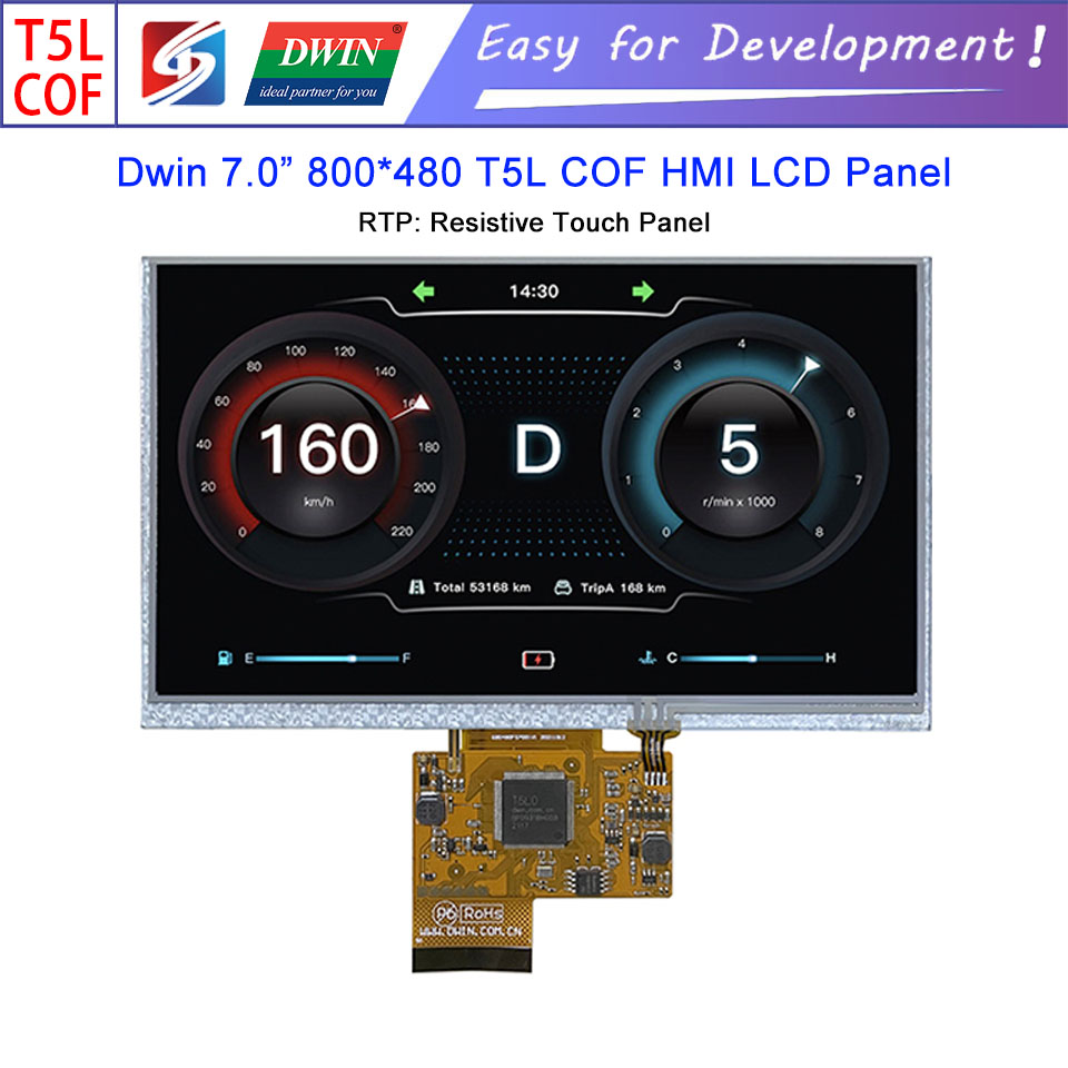 Dwin â€“ Ã©cran tactile Intelligent T5L HMI, Module LCD 7.0 800X480 COF UART, Ã©cran tactile rÃ©sistif n° 2