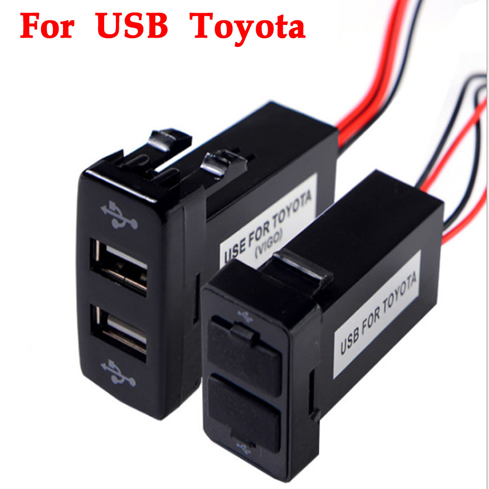 Chargeur USB de voiture avec affichage de voltmÃ¨tre numÃ©rique LED, adaptateur secteur de prise, connecteur de voltmÃ¨tre, port de tourisme pour Toyota, DC 5V-24V, nouveau n° 1