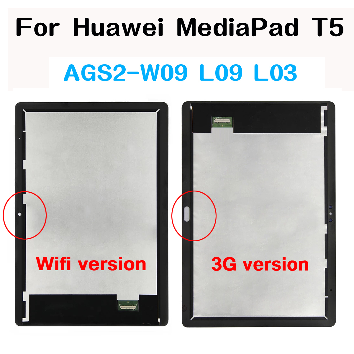 10.1 pour Huawei MediaPad T5 10 AGS2-L09 AGS2-W09 AGS2-L03 AGS2-W19 Ã©cran LCD avec Ã©cran tactile panneau HÃ©bergements eur assemblÃ©e n° 1