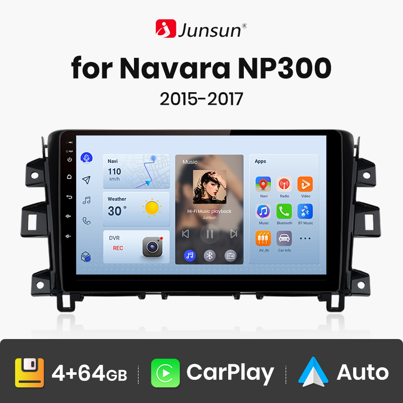 Junsun-Autoradio Android sans fil pour Nissan Navara, Carplay, NP300, 2015-2017, limitation GPS, 4G, WiFi, DSP n° 1