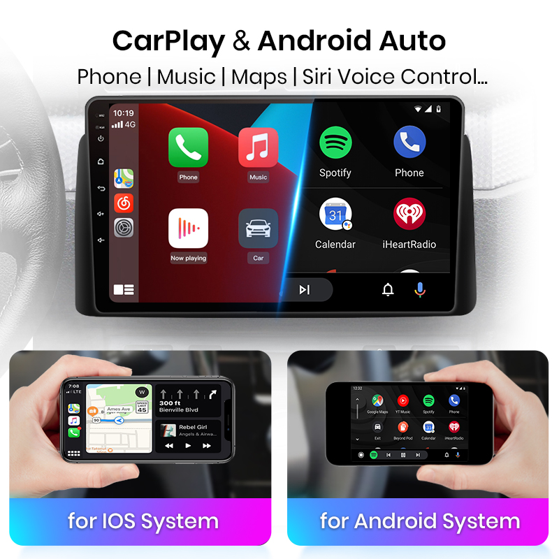 Junsun-V1 AI Voice Wireless CarPlay Android Auto Radio pour Renault Clio 3, 2005-2014, 4G, Limitation de la voiture, GPS, Autoradio 2Din n° 4