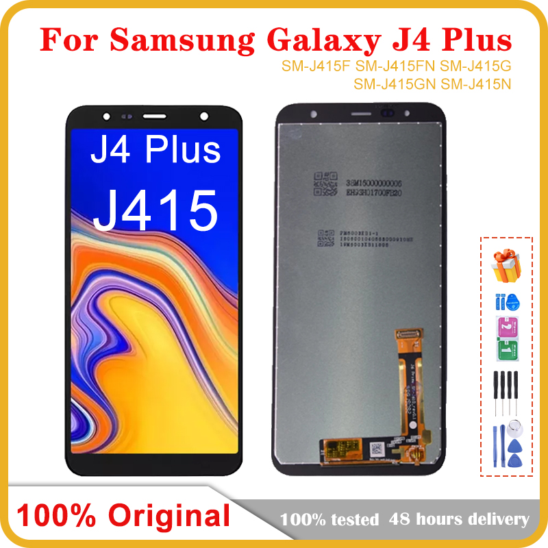 Ã‰cran tactile LCD avec capteur, 100% d'origine, pour Samsung Galaxy J4 + 6.0 J4 Plus J415 J415F J410, 2018 n° 1