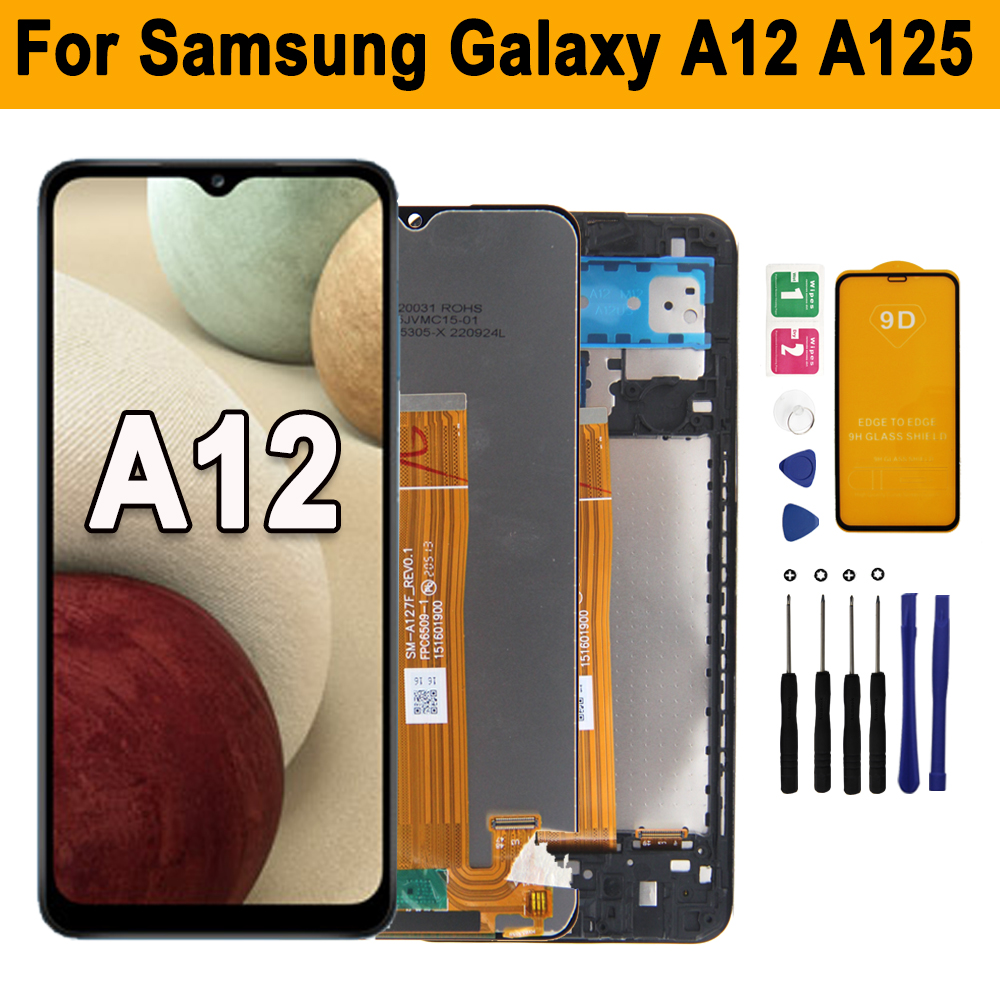 Ã‰cran tactile LCD de remplacement, 6.5 pouces, pour Samsung Galaxy A12 A125F A125F/DS, original n° 1