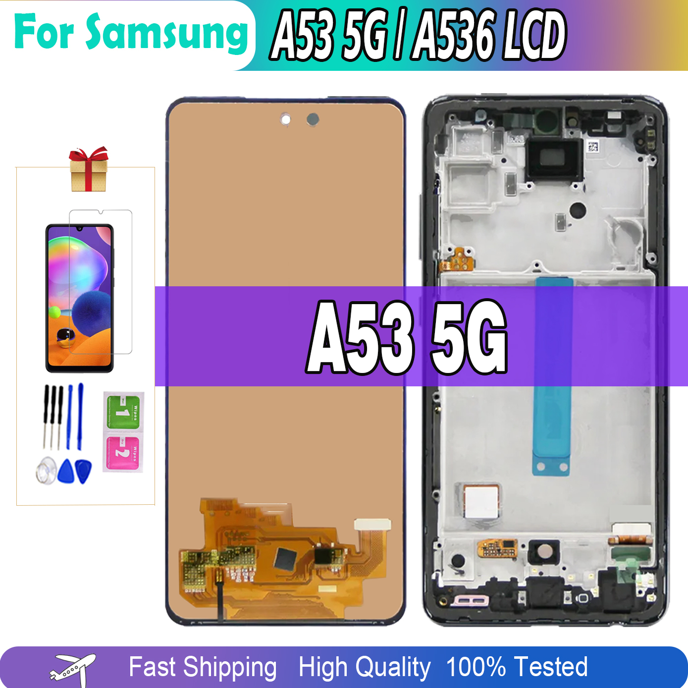 Ensemble Ã©cran tactile LCD de remplacement, super AMLOED, 100% testÃ©, pour Samsung Galaxy A53 5G A536U A536B A5360 n° 1