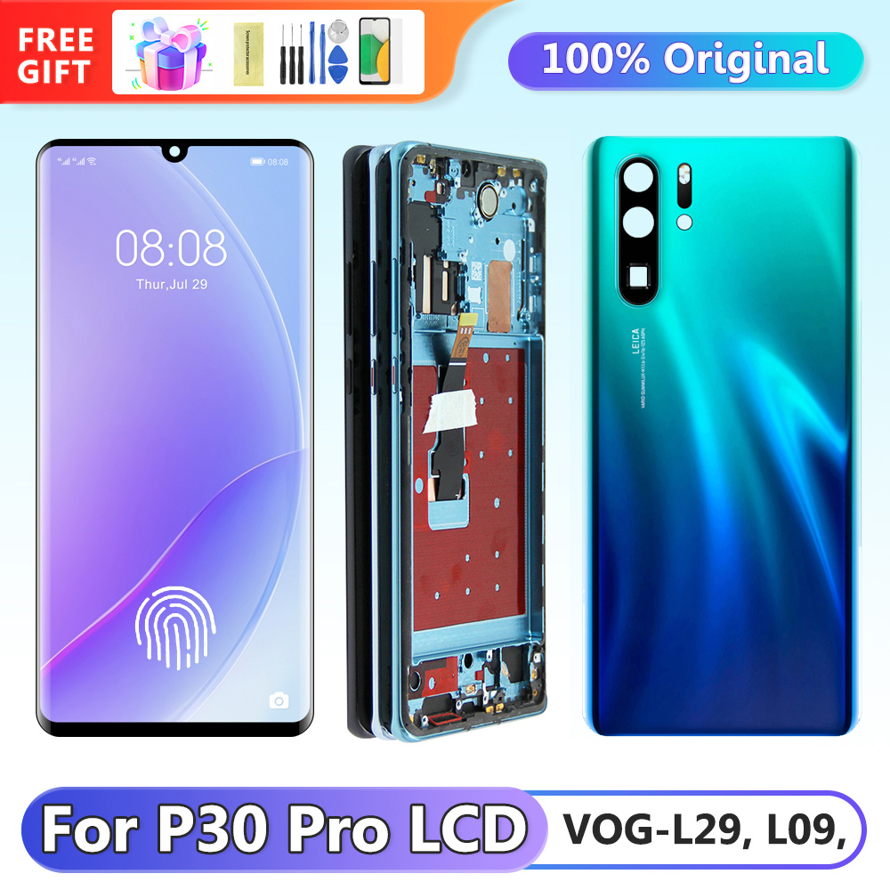 Ã‰cran tactile Lcd OLED de remplacement, avec empreintes digitales, pour Huawei P30 Pro VOG-L29 VOG-L09 n° 1