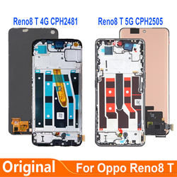 PiÃ¨ces d'assemblage de HÃ©bergements eur d'Ã©cran tactile d'affichage Ã  cristaux liquides, AMOLED d'origine pour Oppo Reno8 T, 4G, 5G, CPH2481, CPH2505