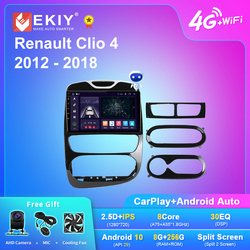 EKIY Autoradio X7 Android 10 pour Renault Clio 3 4 2012 - 2015 2016-2018 Lecteur de Limitation Navi Carplay Android Auto No 2din HU