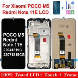 6.58 d'origine Poco M5 Affichage Pour Xiaomi Poco M5 22071219CG Remplacement D'assemblée de Convertisseur Analogique-Numérique D'écran Tactile d'affichage à cristaux liquides Pour Redmi Note 11E