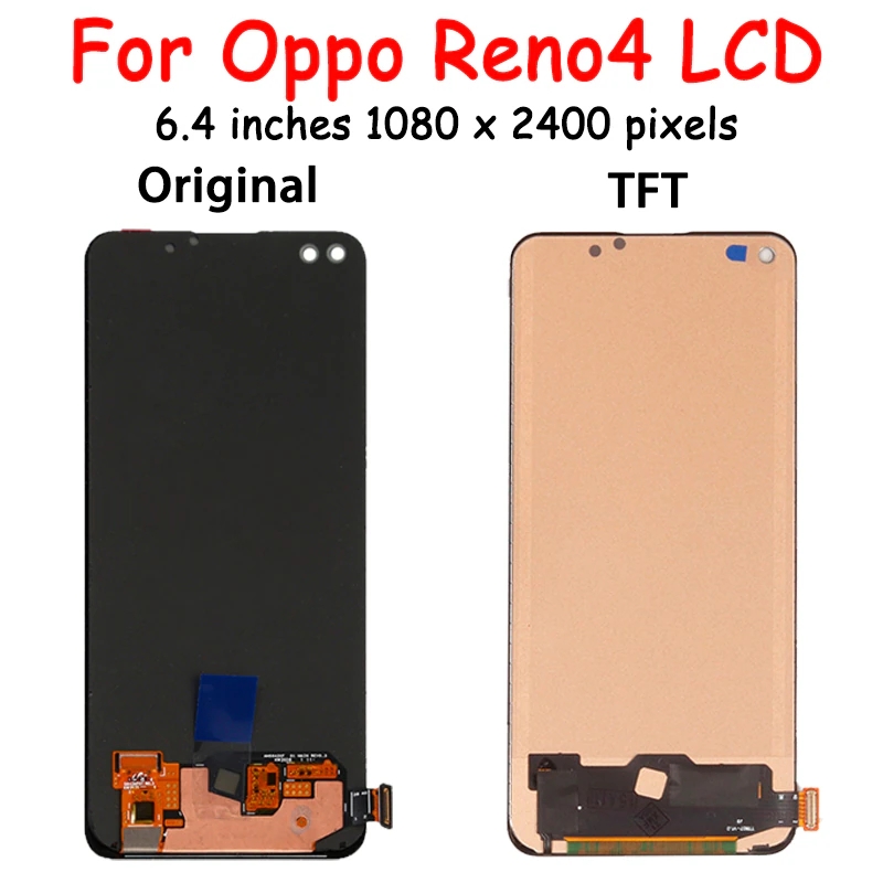 Ensemble écran tactile LCD, 6.43 pouces, pour Oppo Reno4 CPH2113, pour OPPO A93 4G/Reno 4 lite/F17 Pro/Reno 4F, original n° 2