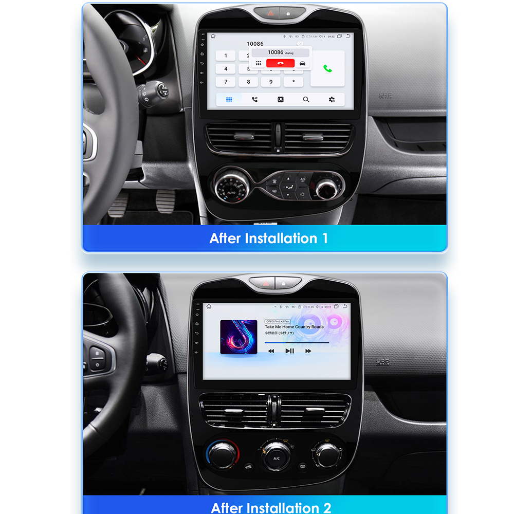 Autoradio Android Carplay, 4G DSP 7862, Ã‰cran QLED, 2Din, Lecteur VidÃ©o, StÃ©rÃ©o, Limitation GPS, pour Voiture Renault Clio 4 (2016-2019) n° 3