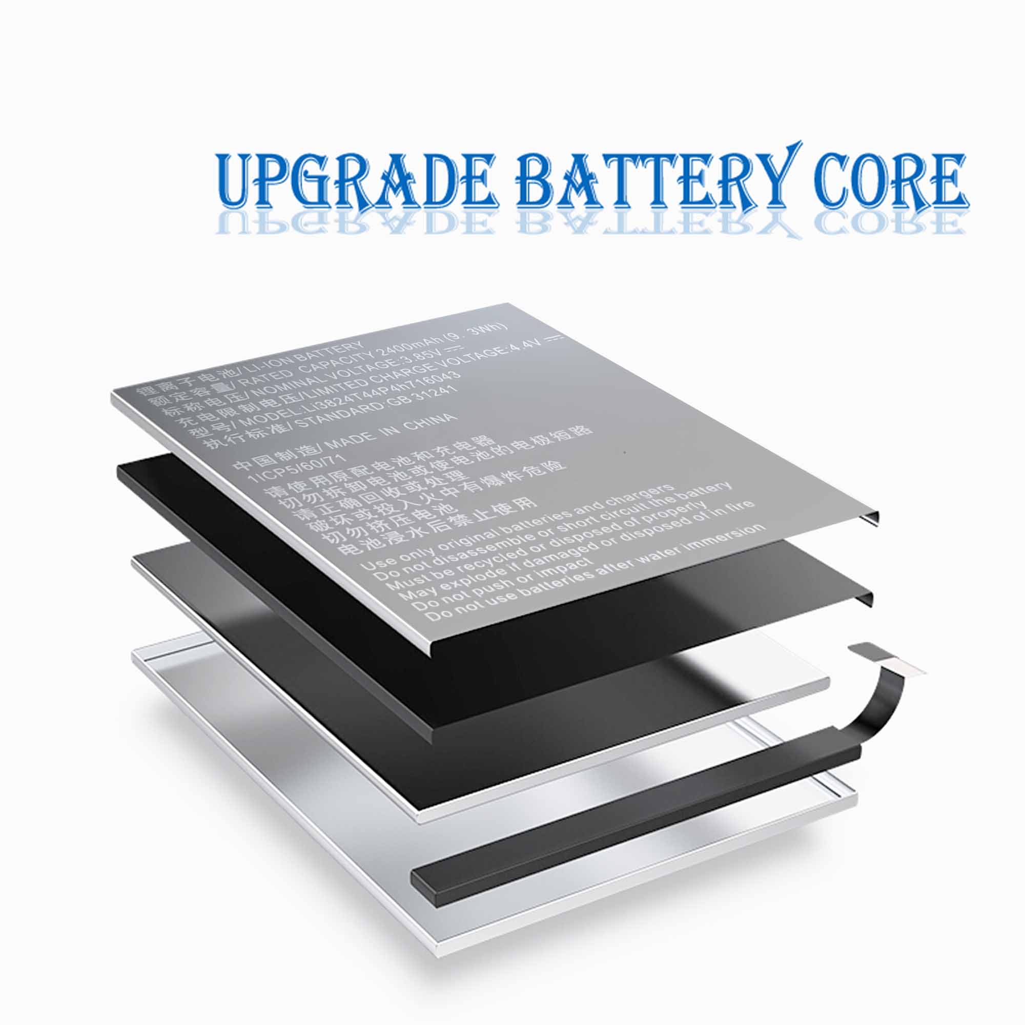 Batterie d'origine pour tÃ©lÃ©phone ElecBlade, haute qualitÃ©, Ve3824T44P4h716043, A520, A521, BA520, A520C, A603, BA603, 24.com, 2400mAh, 5.0, nouveau n° 4