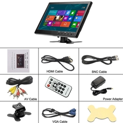 PodoNuremberg-Moniteur portable, Ã©cran LCD HD, entrÃ©e vidÃ©o, moniteur de voiture de sÃ©curitÃ©, mini TV, ordinateur, VGA, HDMI, systÃ¨me 183 Pi, 10.1 pouces small picture n° 6