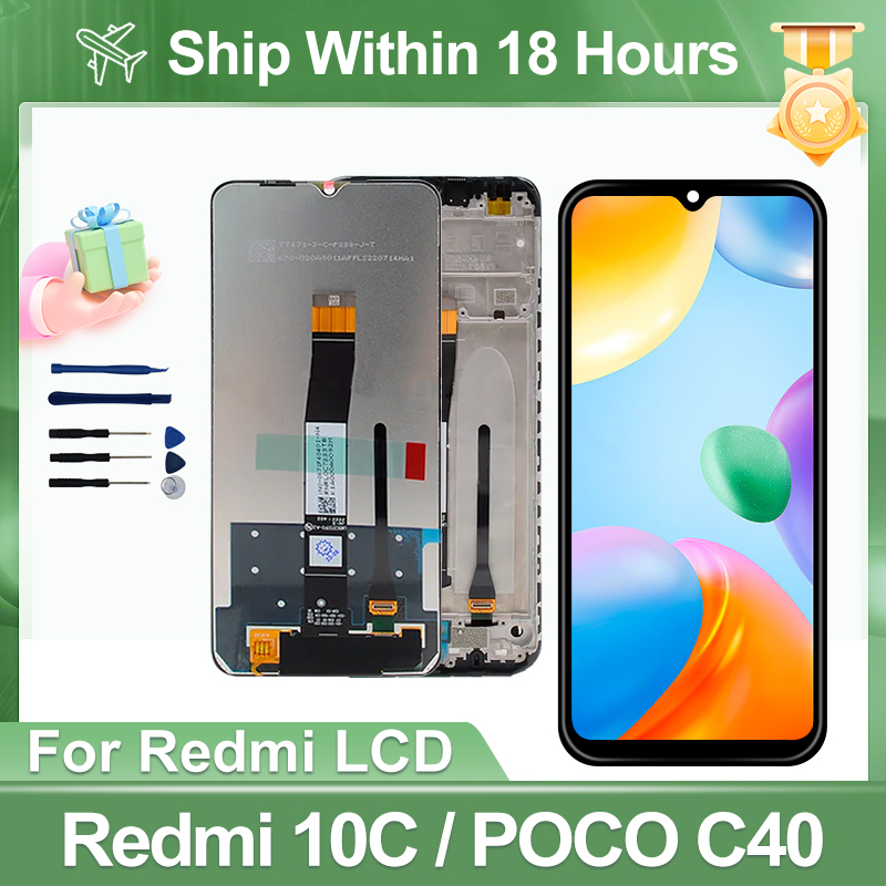 Ensemble Ã©cran tactile LCD de remplacement, pour Xiaomi Redmi 10C, 220333QAG, Mi Pheadphones C40, original n° 1