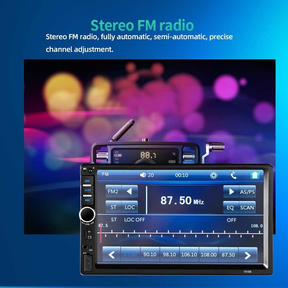 Acodo 2din StÃ©rÃ©o 7 pouces Autoradio 2DIN Ã‰cran Tactile Automobile MultimÃ©dia Bluetooth USB TF FM Radio Autoradio MP5 Lecteur n° 5