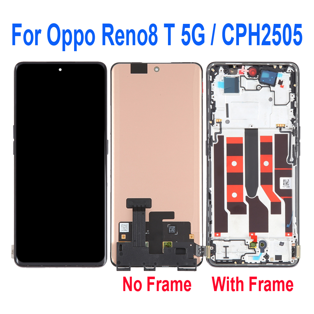 PiÃ¨ces d'assemblage de HÃ©bergements eur d'Ã©cran tactile d'affichage Ã  cristaux liquides, AMOLED d'origine pour Oppo Reno8 T, 4G, 5G, CPH2481, CPH2505 n° 4