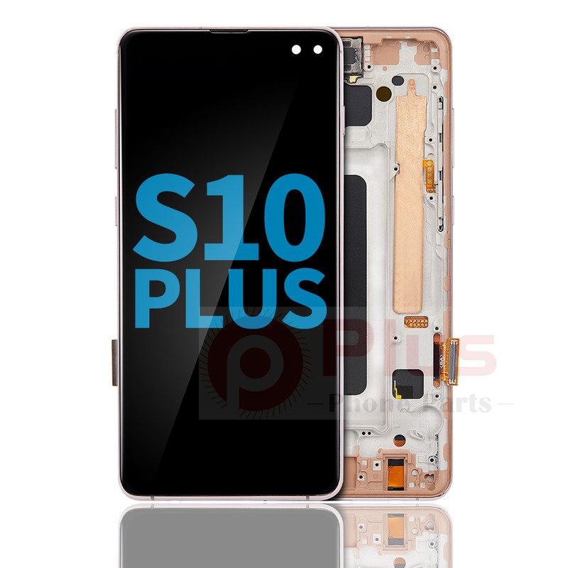 Ã‰cran LCD de remplacement avec chÃ¢ssis (sans capteur d'empreinte digitale), pour Samsung Galaxy S10 Plus (TFT) (rose flamant rose) n° 1