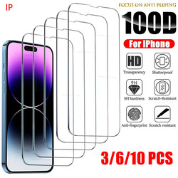 Protecteur d'Ã©cran en verre trempÃ© pour iPhone, film anti-peep haut de gamme, iPhone 11, 12, 13, 14, 15 Plus Max Pro, 3 piÃ¨ces, 6 piÃ¨ces, 10 piÃ¨ces