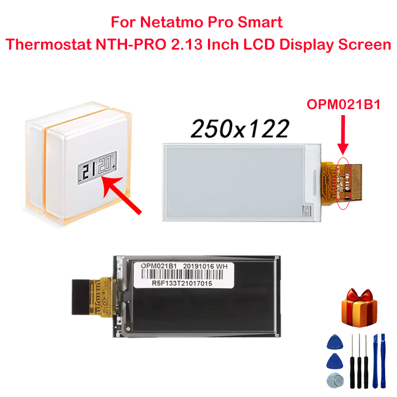 Ã‰cran d'affichage LCD pour Netatmo Pro Smart ThermoandreNTH-PRO 2.13 pouces n° 1