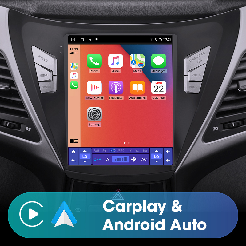 Autoradio Android pour Hyundai Elantra, Ã©cran de style placements, 2 Din, Carplay, unitÃ© principale, audio stÃ©rÃ©o, haut-parleur, vidÃ©o de limitation, 2011-2013 n° 2