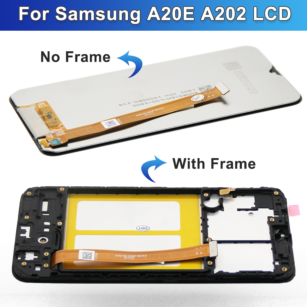 Ensemble Ã©cran tactile LCD de remplacement, avec chÃ¢ssis, pour Samsung Galaxy A20e AAthA202F, 5.8 pouces n° 2