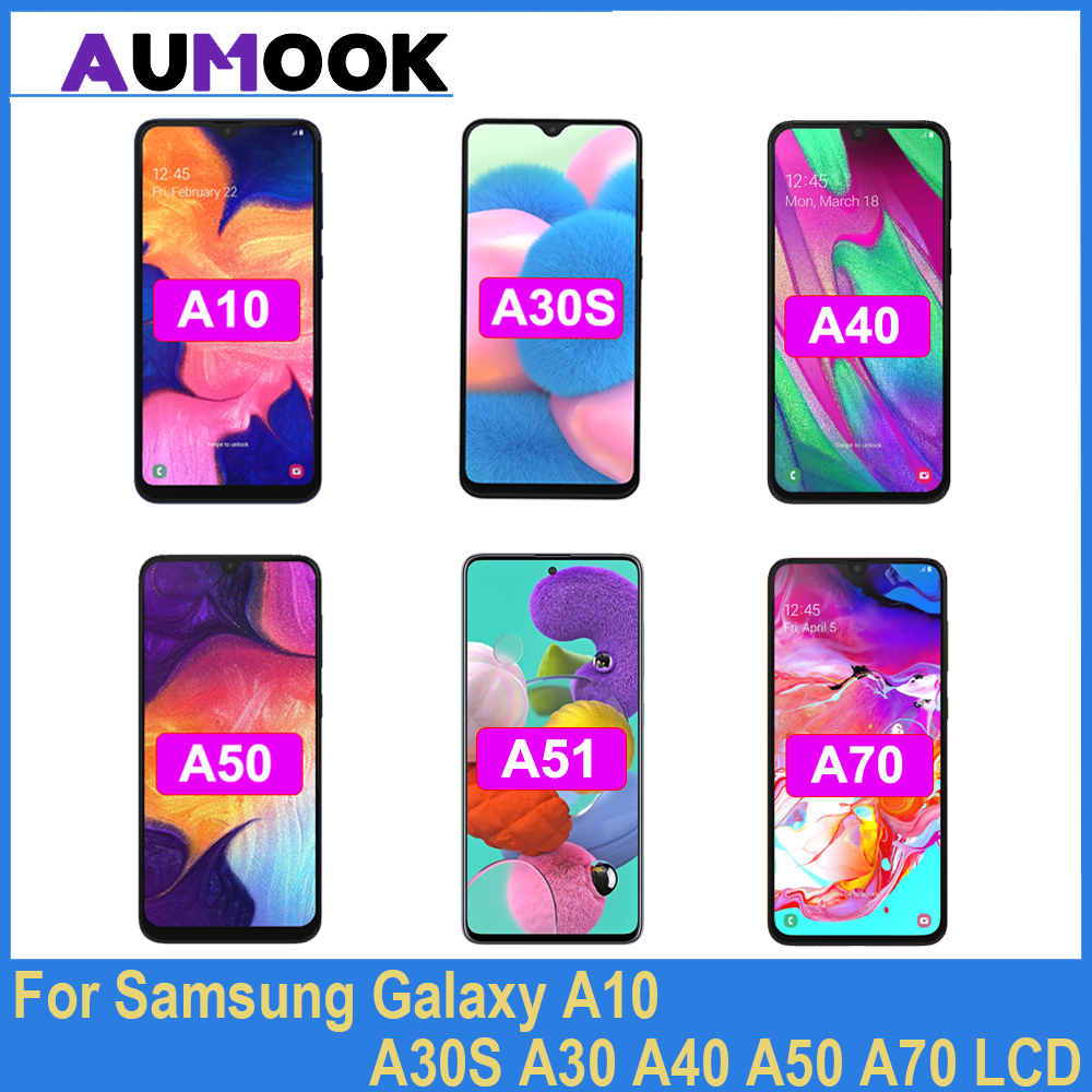 Ensemble Ã©cran tactile LCD AMOLED, avec chÃ¢ssis, pour Samsung Galaxy A10 A30S A40 A50 A505F Aaffair A71, original n° 1