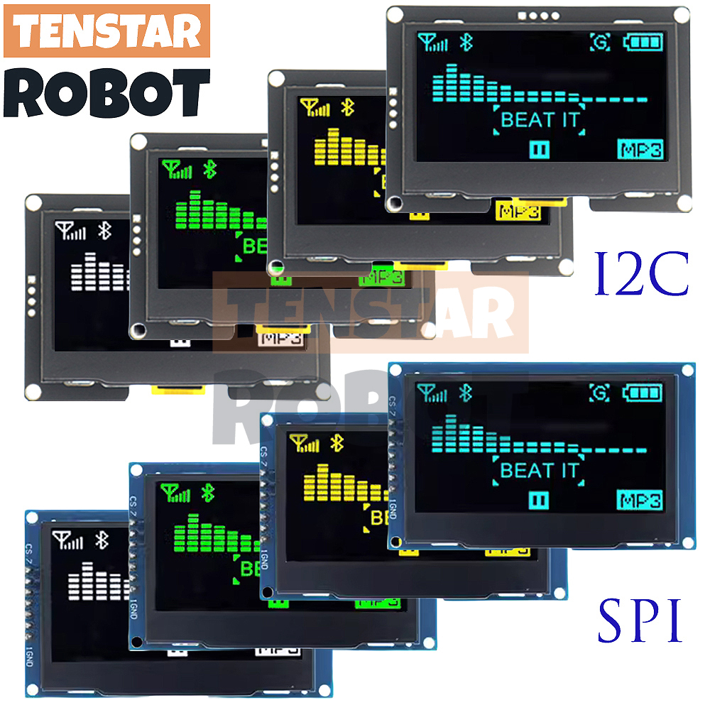 Ã‰cran LCD OLED pour Ardu37C51, technologie SSD1309, 2.4, 4 broches, IIC, I2C, Ã©ventuelles I, interface sÃ©rie, 2.42 pouces, 128 pouces, 12864x64 n° 1