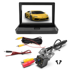 Ã‰cran d'affichage de moniteur HD TFT LCD, entrÃ©e AV bidirectionnelle, camÃ©ra de recul de recul, pliable, Ã©cran de limitation de voiture, 4.3 , 5 small picture n° 2