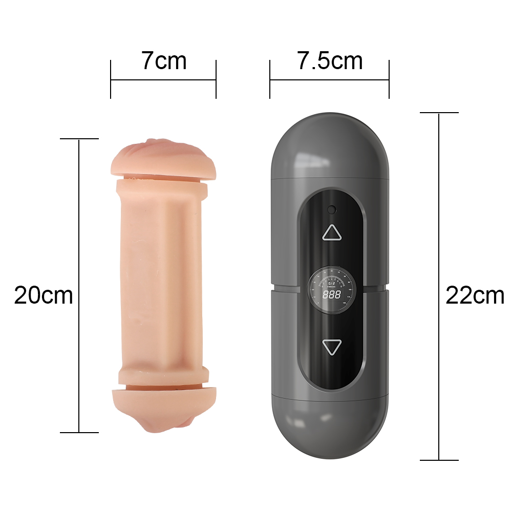 Jouets sexuels pour hommes, retardateur d'entraÃ®nement, double canal de poussÃ©e, masturbateur masculin, 4 Modes LCD, vibrateur intelligent numÃ©rique n° 6