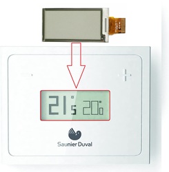 Ã‰cran LCD pour rÃ©paration thermique Saunier Duval ata Go, matrice d'Ã©cran