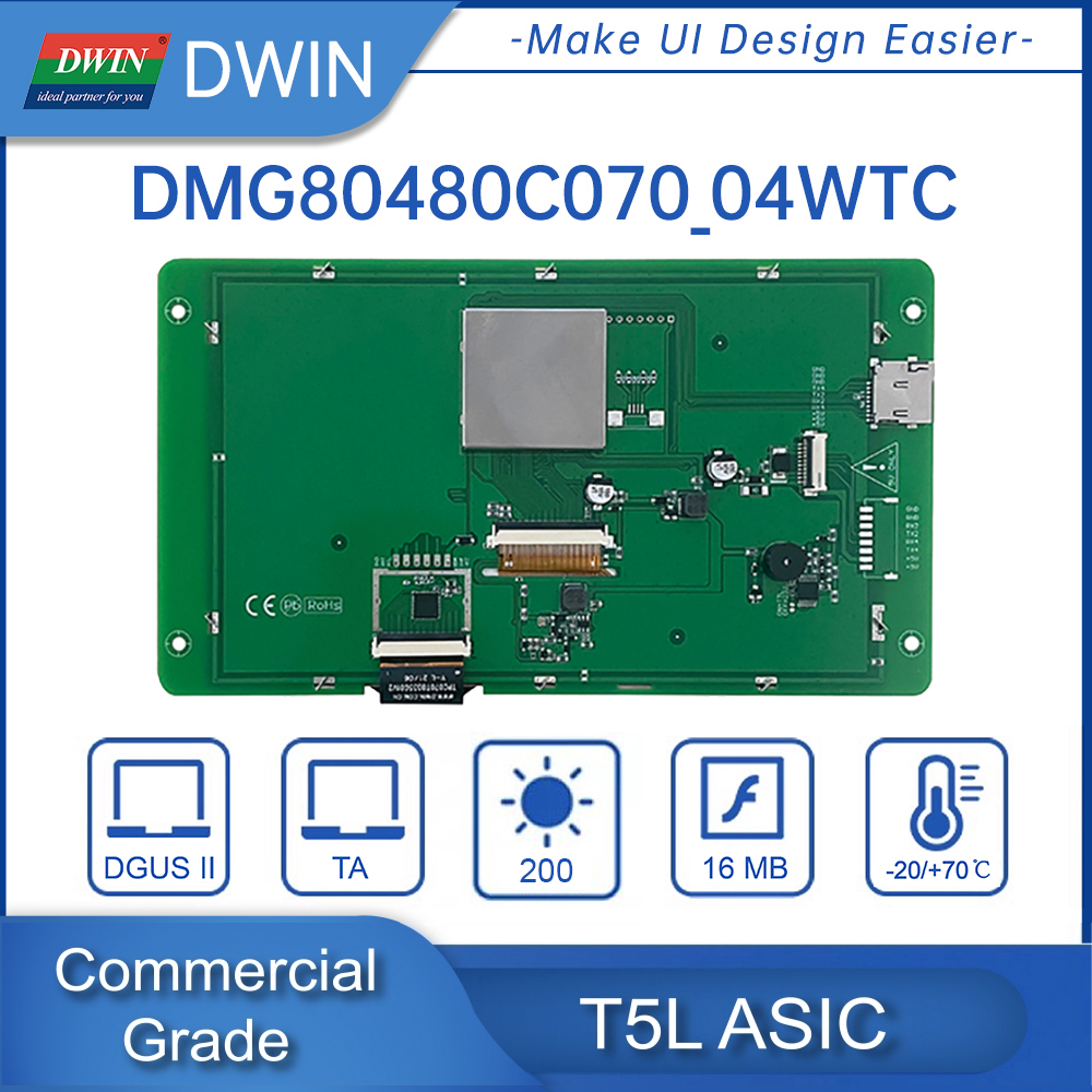 DWIN 7 pouces LCD Tech 800*480 RS232/TTL HMI Ã‰cran Tactile Commercial Smart UART TFT Affichage DMG80480C070-04W n° 2