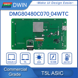 DWIN 7 pouces LCD Tech 800*480 RS232/TTL HMI Ã‰cran Tactile Commercial Smart UART TFT Affichage DMG80480C070-04W small picture n° 2