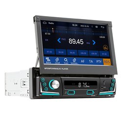 1Din automatique android CarPlay sans fil haute dÃ©finition de 7 pouces lecteur multimÃ©dia vidÃ©o MP5 Ã©cran rÃ©tractable miroir lien voiture BT/FM/USB/AUX 9606W