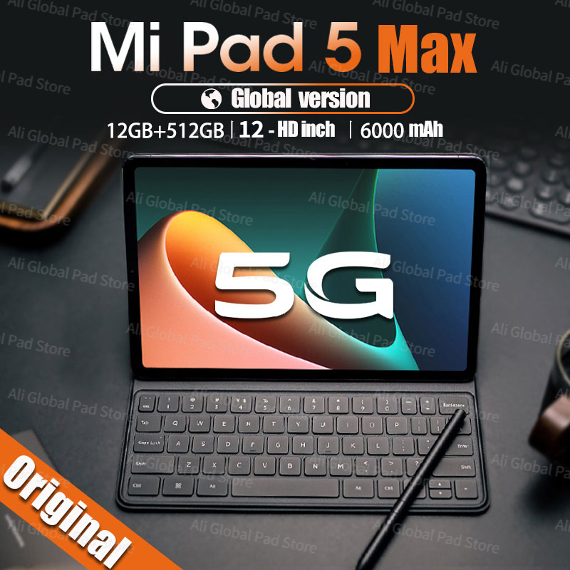 Tablette Android Pad 5 Pro Max, 12 Go, 512 Go, 12 , Ã©cran LCD, Windows, WiFi 5G, Snapdragon, version globale n° 1