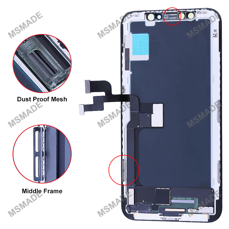 Pièces de rechange d'écran LCD pour iPhone, AAA +++ OLED, Incell, pas de pixel de fréquence, iPhone X Poly XS Max 11 12 Pro n° 3