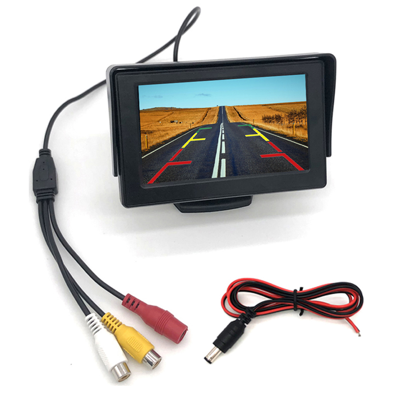 Lecteurs vidÃ©o de voiture avec Ã©cran HD, moniteur de voiture pliable, camÃ©ras LCD TFT, Ã©cran de camÃ©ra de stationnement, barrage, 4.3 pouces n° 1