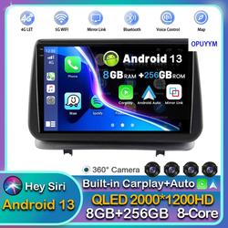 Autoradio Android 13 avec Navigation GPS et Lecteur StÃ©rÃ©o pour Voiture, Carplay, Wifi, 4G, BT, DSP, Limitation, Renault Clio 3, CLIO 3, 2005 - 2014