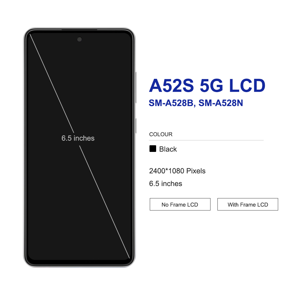 A52S LCD Haute QualitÃ© Pour Samsung Galaxy A52s 5G SM-A528B A528N LCD Ã‰cran Tactile Digitizer AssemblÃ©e Avec Cadre n° 2