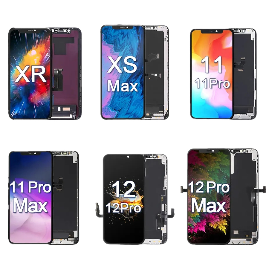 Ensemble Ã©cran tactile LCD, pour iPhone X Poly XS Max 6 7 8 11 12 14 Pro Max 13 Mini n° 6